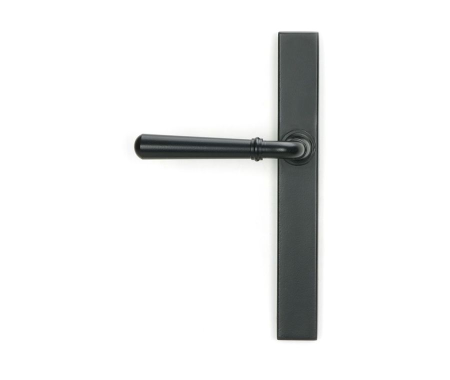 Set From the Anvil Matt Black Slimline Espag. Lever Latch Furniture | 46411