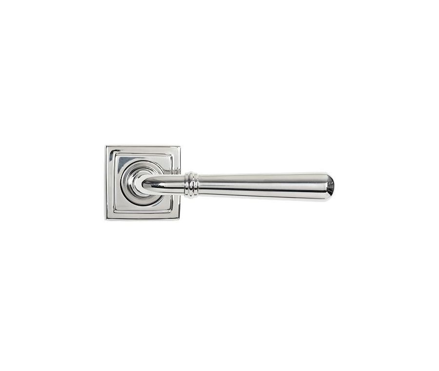 Set Polished SS (316) Newbury Lever on Square rose | 46517 | 46543