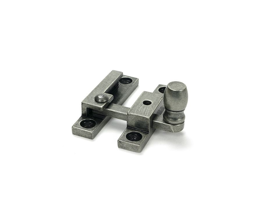 Pewter Mushroom Quadrant Fastener - Narrow