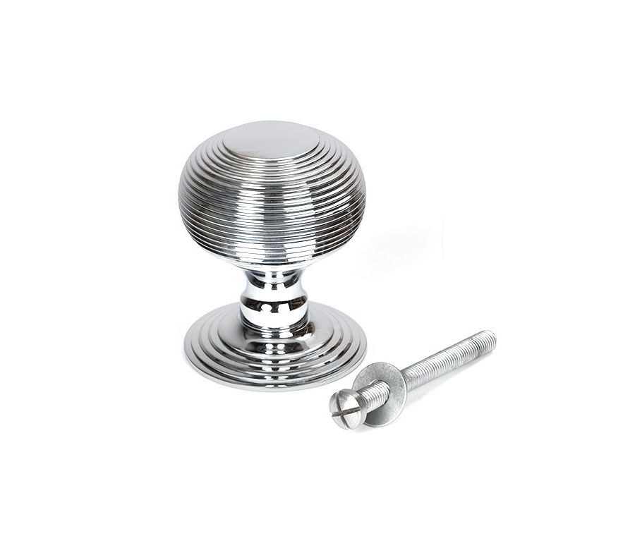 Polished Chrome Beehive Centre Door Knob | 46655