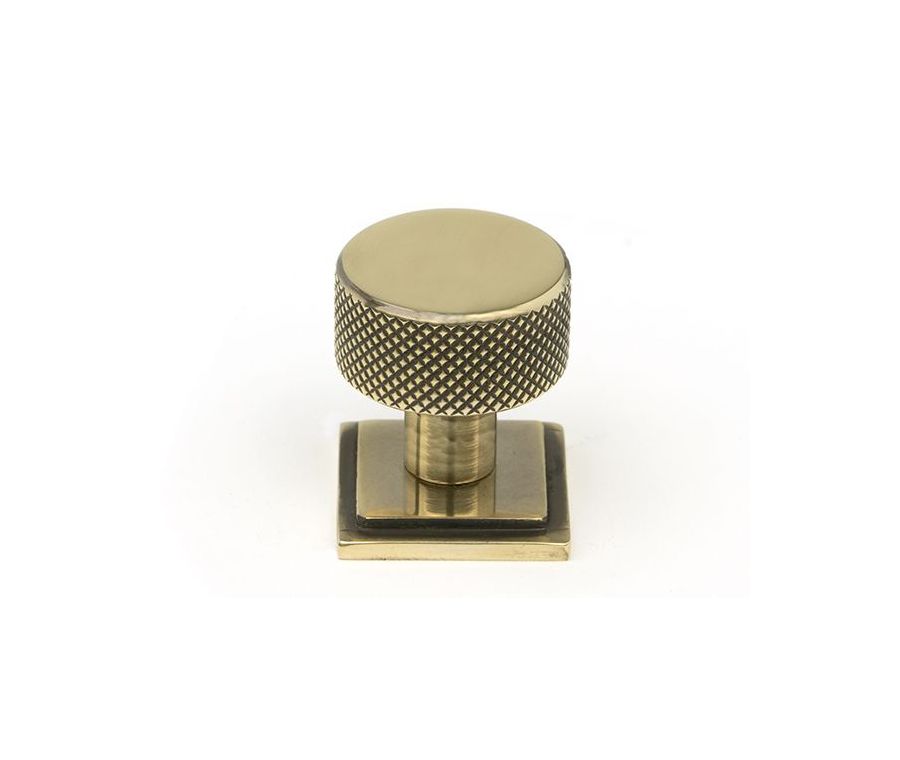 Anvil Aged Brass Brompton 25mm Cabinet Knob (Square) | 46817