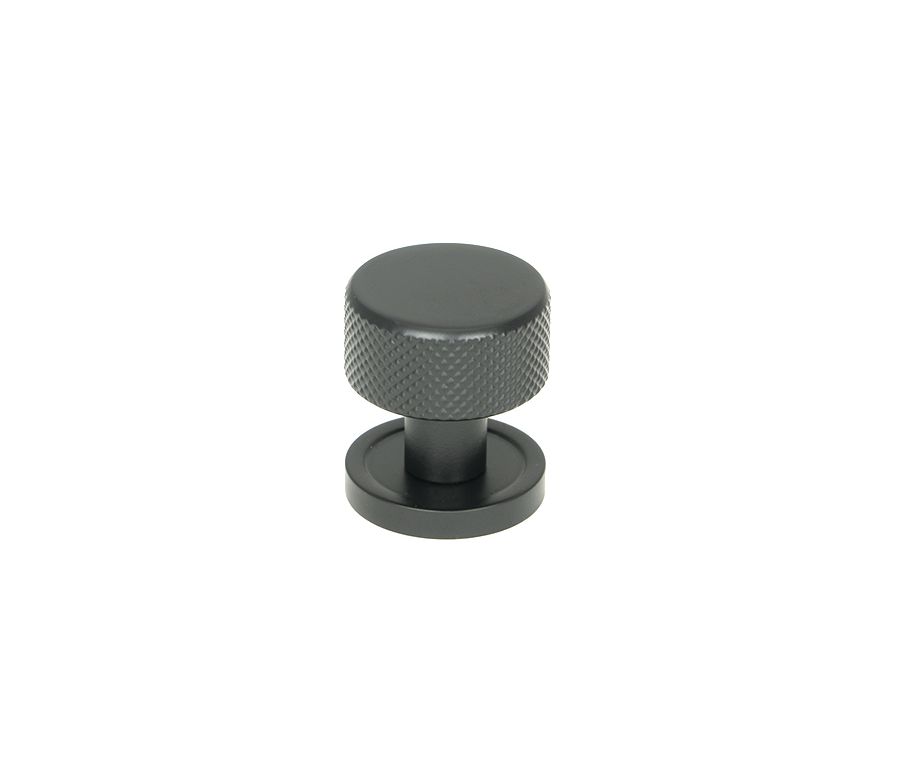 Anvil Matt Black Brompton 25mm Cabinet Knob (plain) | 46838