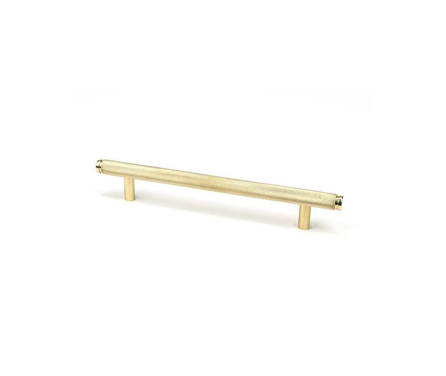 Polished Brass 220mm Full Knurled Brompton Medium Pull Handle | 46856