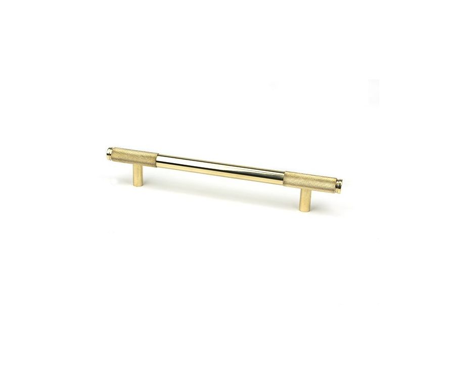 Polished Brass 220mm Half Knurled Brompton Medium Pull Handle | 46868