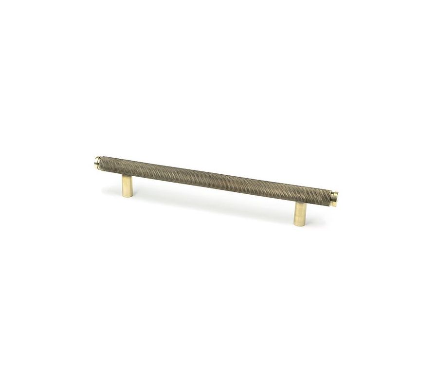 Aged Brass 220mm Full Knurled Brompton Medium Pull Handle | 46895