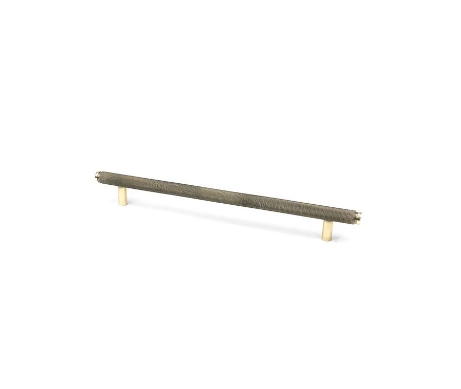 Aged Brass 284mm Full Knurled Brompton Large Pull Handle | 46896