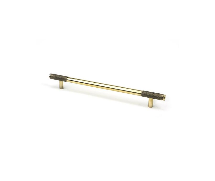 Aged Brass 284mm Half Knurled Brompton Large Pull Handle | 46926