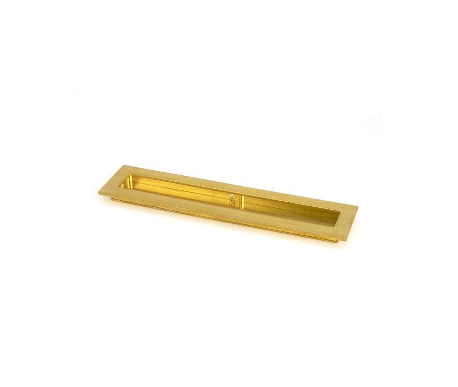 Polished Brass 250mm Plain Rectangular Flush Pull Handle | 47160