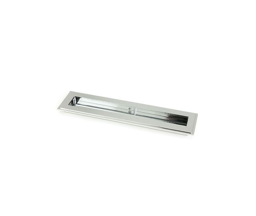 Polished Chrome 250mm Art Deco Rectangular Flush Pull Handle | 47176