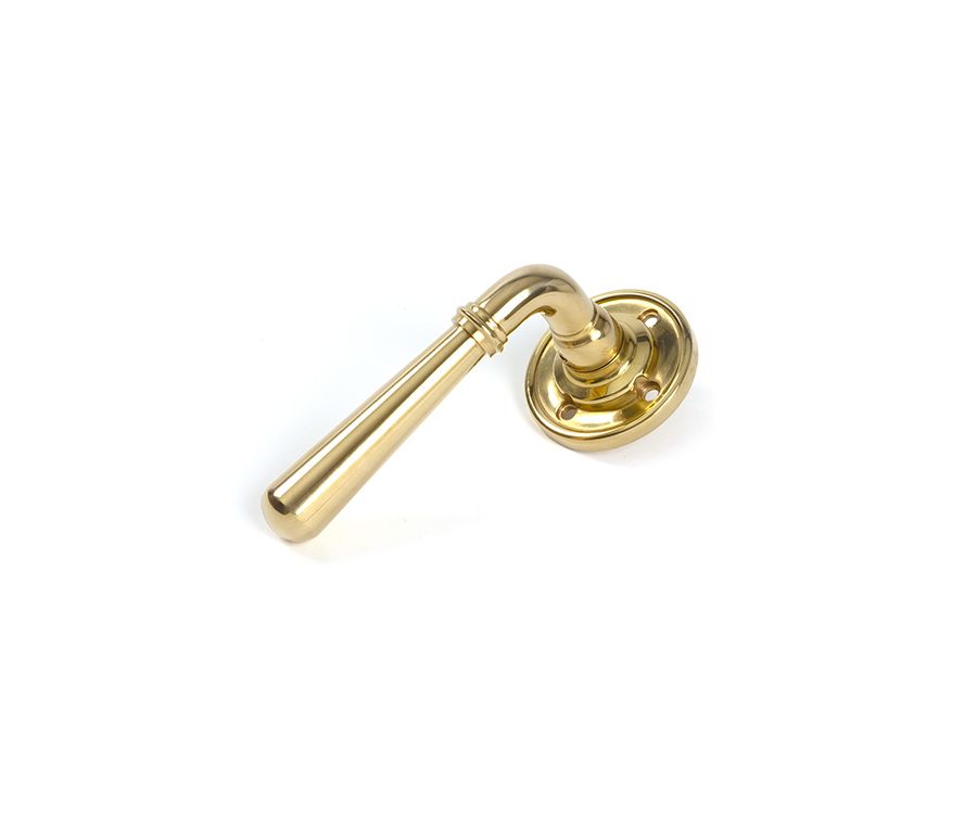 Polished Brass Newbury Lever on Rose Set