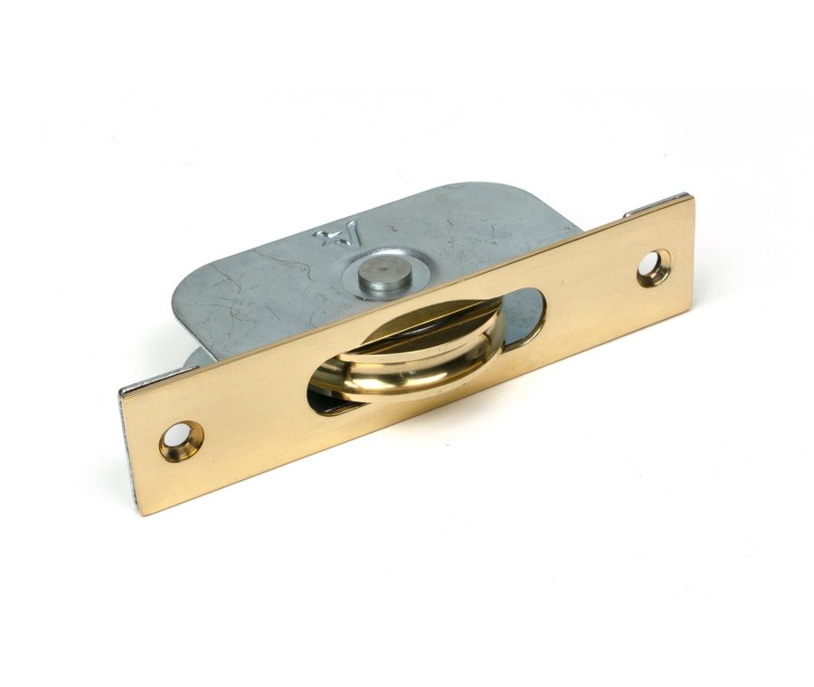 Unlacquered Brass Square Ended Sash Pulley 75kg  |  49587
