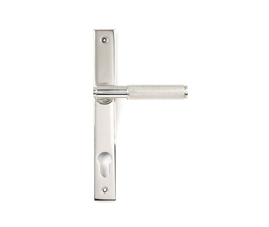 Polished SS (316) Brompton Knurled Slimline Lever Espagnolette Furniture | 49803