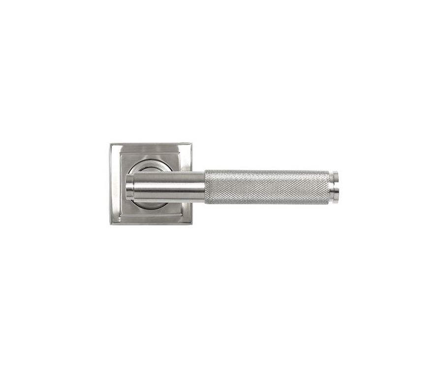 Set Satin SS (316) Brompton Lever on Square rose | 49843 | 50068