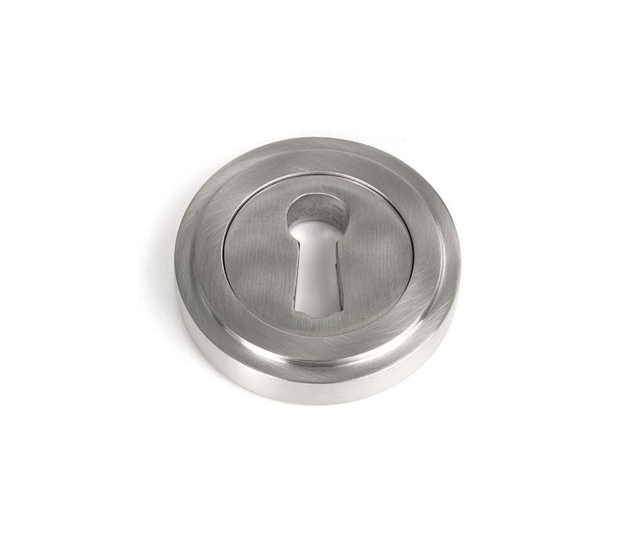 Satin SS (316) Round Standard Keyhole Escutcheon (Art Deco) | 49865