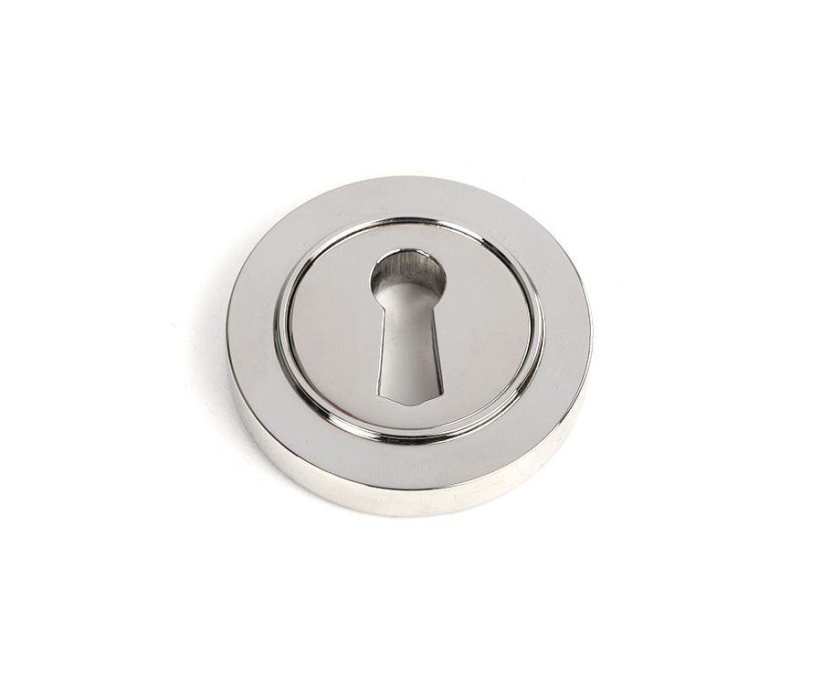 Polished SS (316) Round Standard Keyhole Escutcheon (plain) | 49868