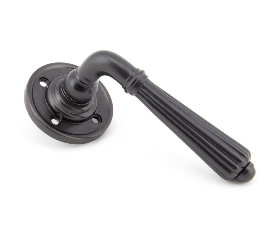 Aged Bronze Hinton Lever on rose | 50084