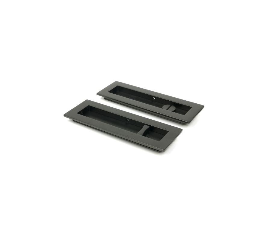 Aged Bronze 175mm Plain Rectangular Flush Pull - Privacy | 50122