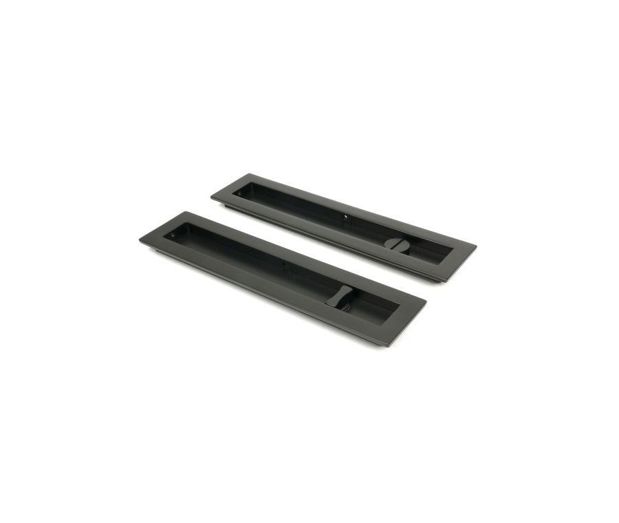 Aged Bronze 250mm Plain Rectangular Flush Pull - Privacy | 50123