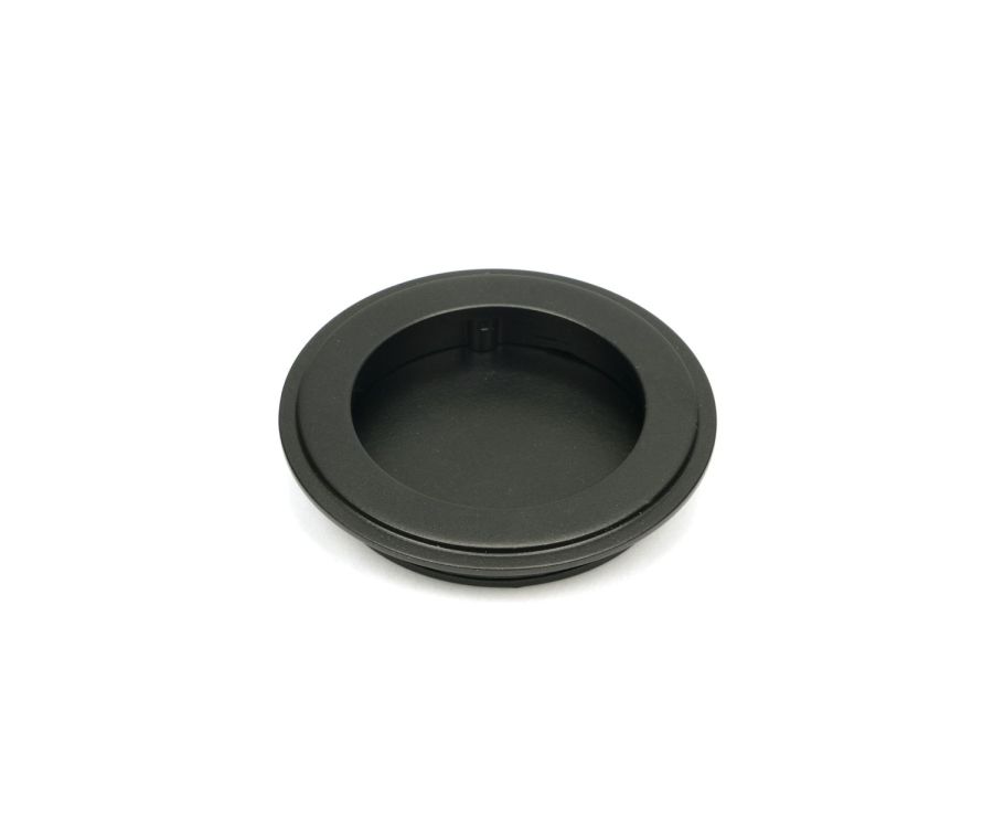 Aged Bronze 75mm Art Deco Round Flush Pull Handle | 50125