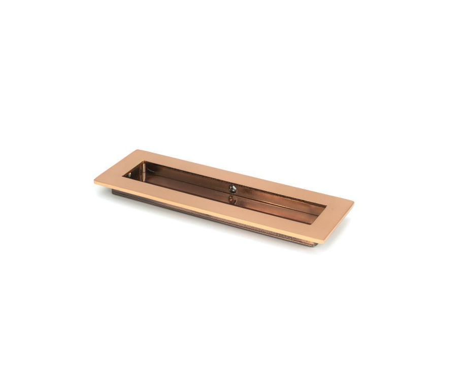 Polished Bronze 175mm Plain Rectangular Flush Pull Handle | 50136