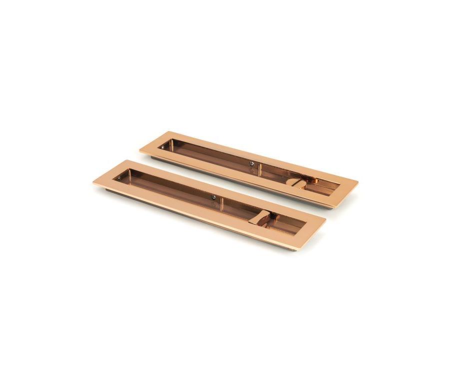 Polished Bronze 250mm Plain Rectangular Flush Pull - Privacy | 50141