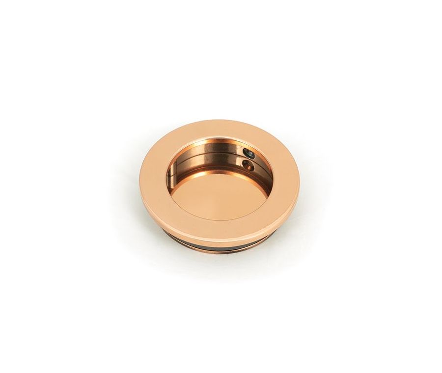 Polished Bronze 60mm Plain Round Flush Pull Handle | 50144