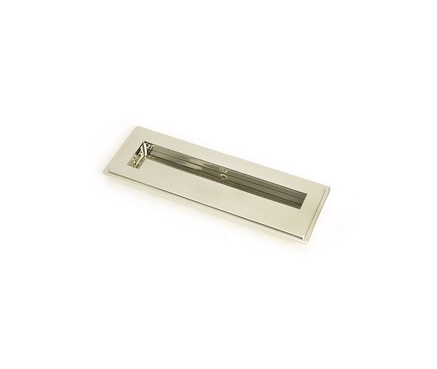 Polished Nickel 175mm Art Deco Rectangular Flush Pull Handle | 50152