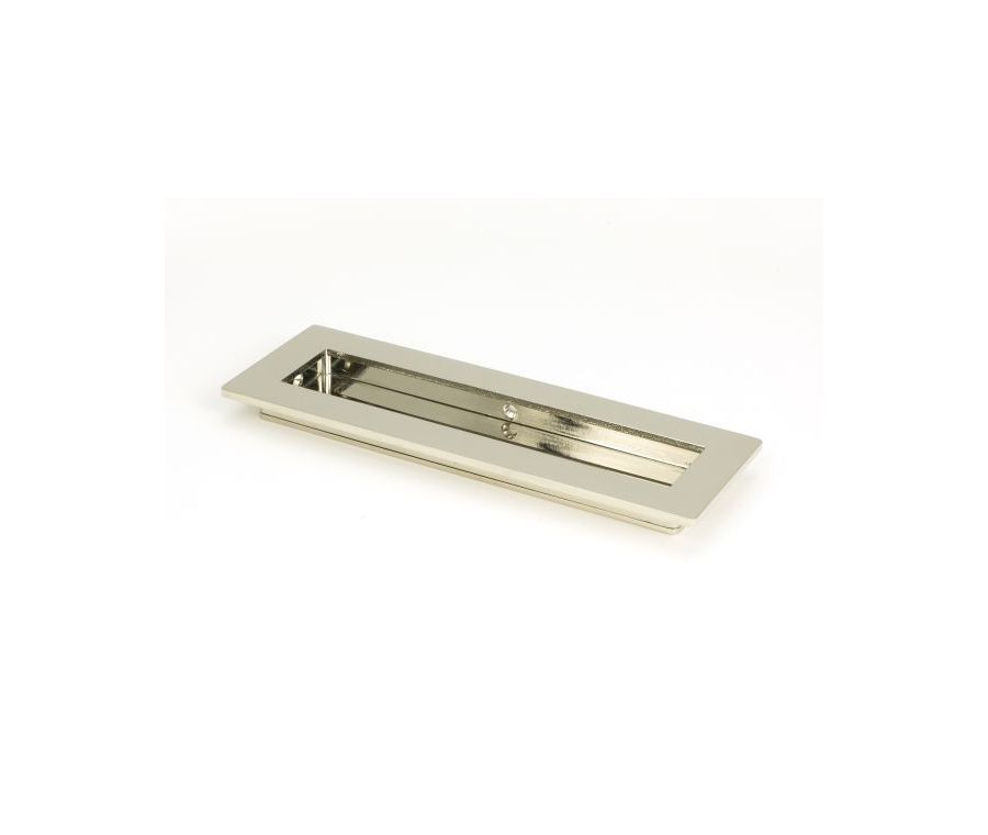 Polished Nickel 175mm Plain Rectangular Flush Pull Handle | 50154