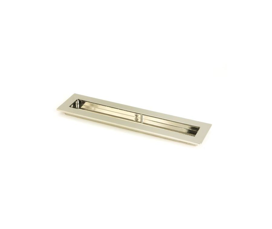 Polished Nickel 250mm Plain Rectangular Flush Pull Handle | 50155