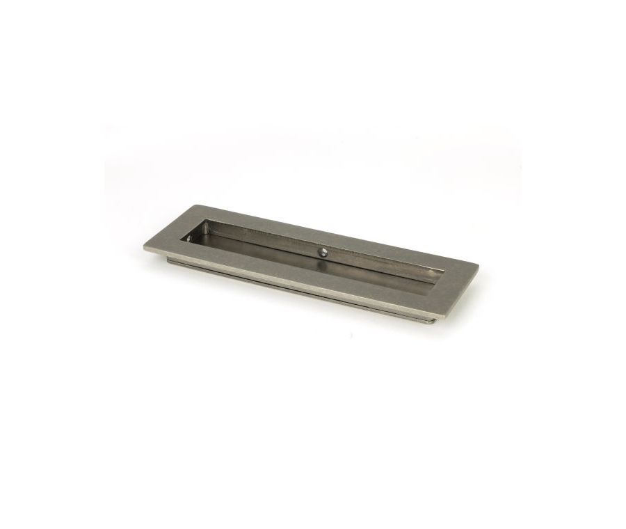 Pewter 175mm Plain Rectangular Flush Pull Handle | 50172