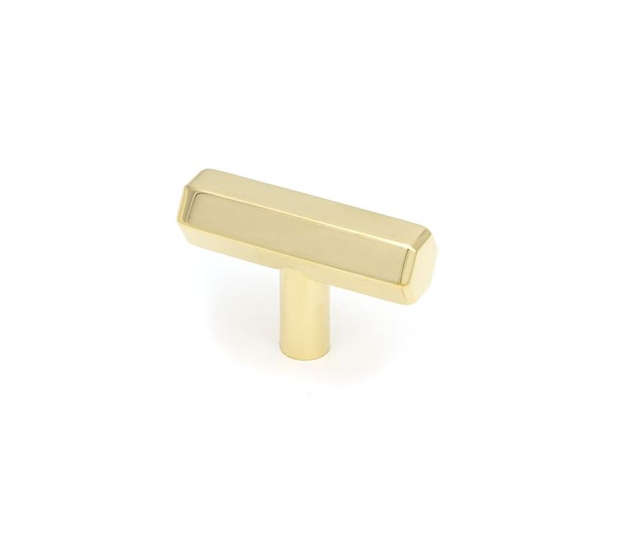 Anvil Polished Brass Kahlo T Bar Cabinet Knob| 50491