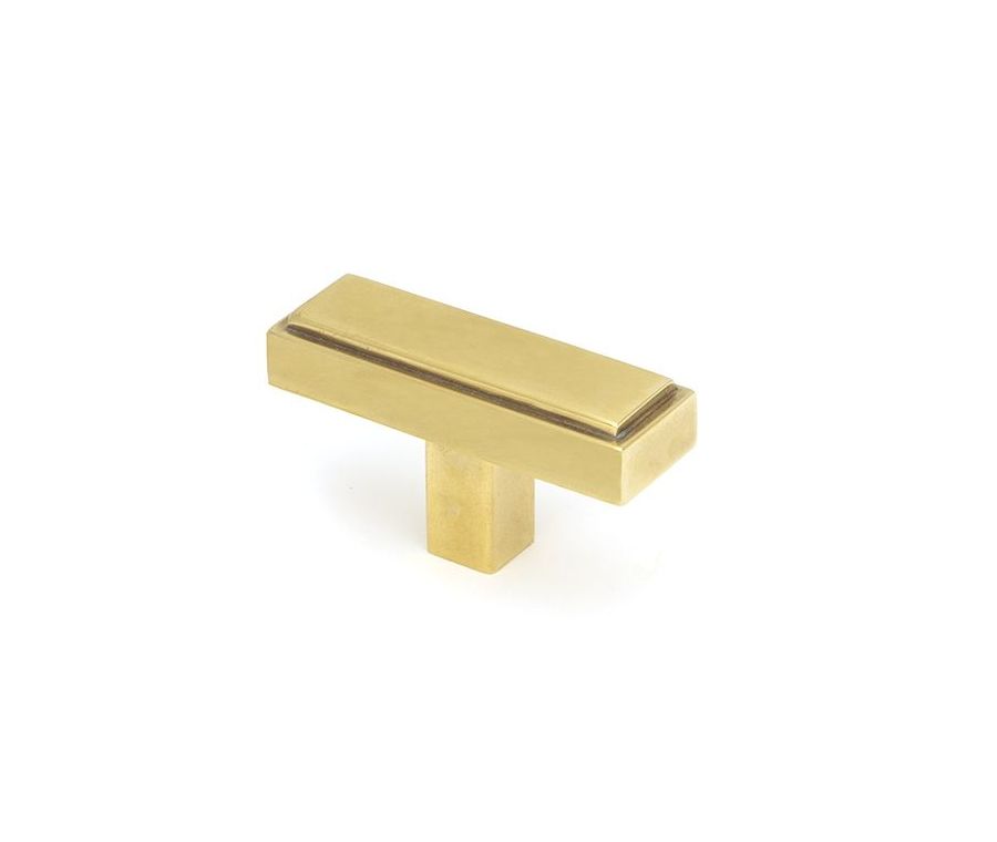 Anvil Aged Brass Scully T Bar Cabinet Knob| 50504