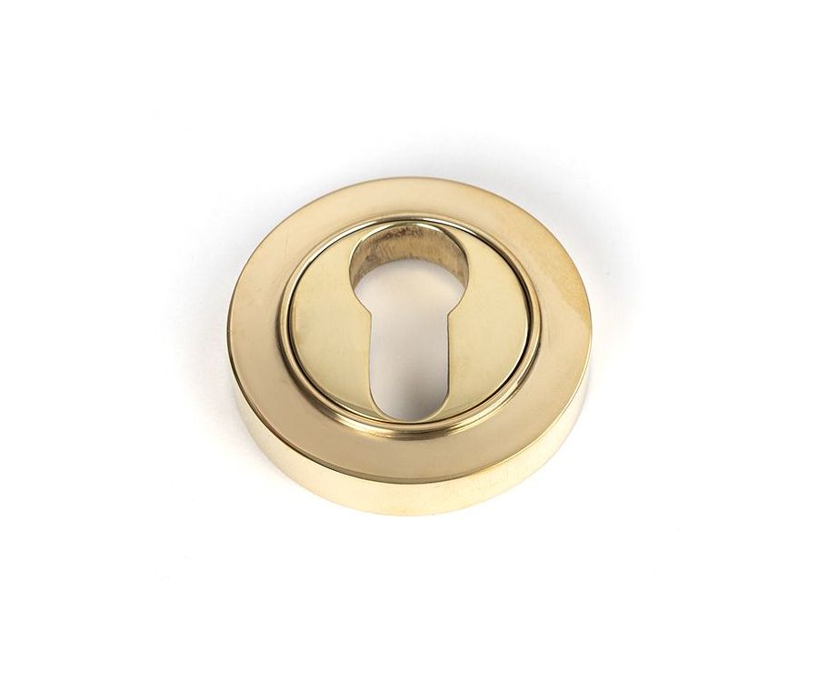 Polished Brass Round Euro Escutcheon (Plain) | 50592