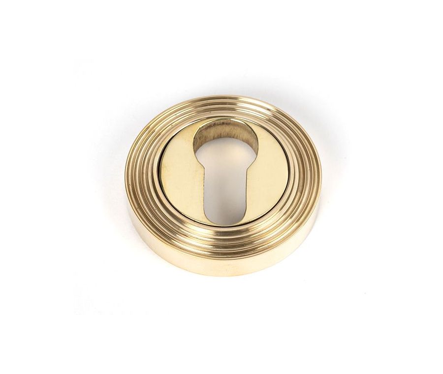 Polished Brass Round Euro Escutcheon (Beehive) | 50594