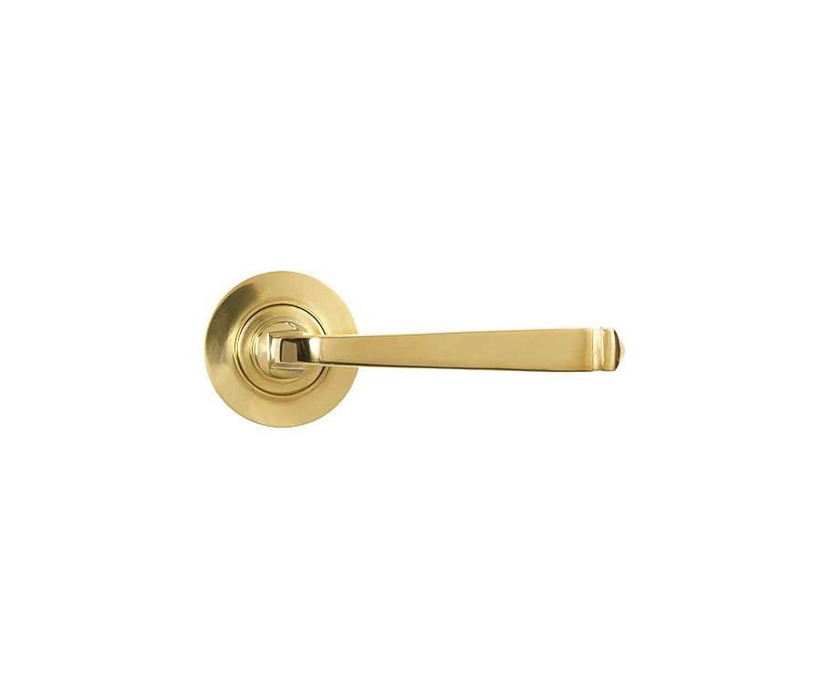 Set Polished Brass Avon Lever on Plain rose | 50596 - 50597