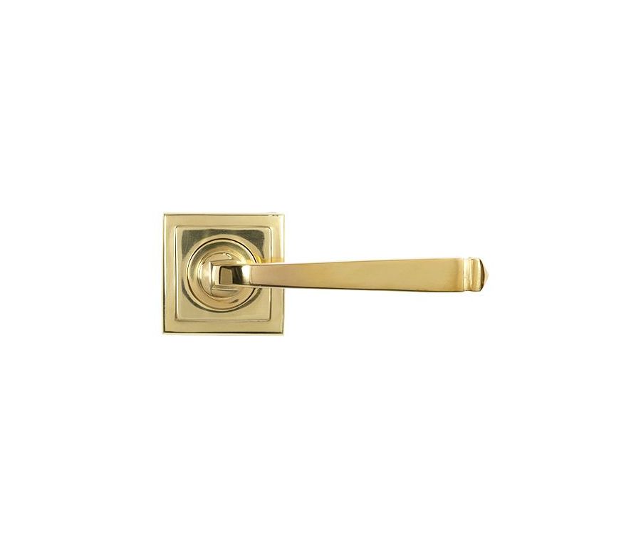 Set Polished Brass Avon Lever on Square rose | 50602 - 50603