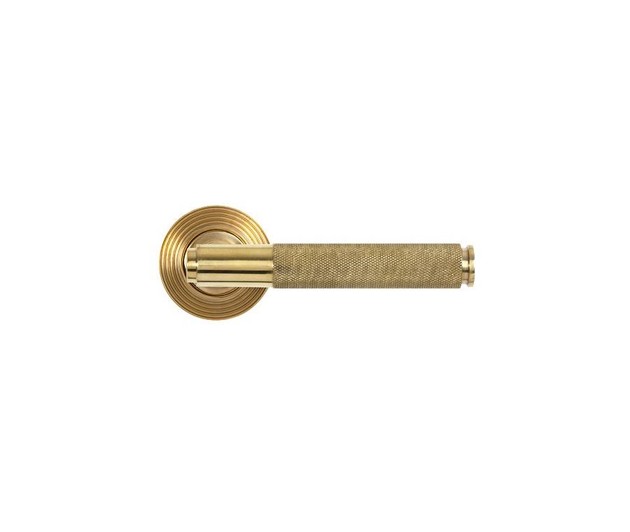 Set Polished Brass Brompton Lever on Beehive rose | 50609 | 50610