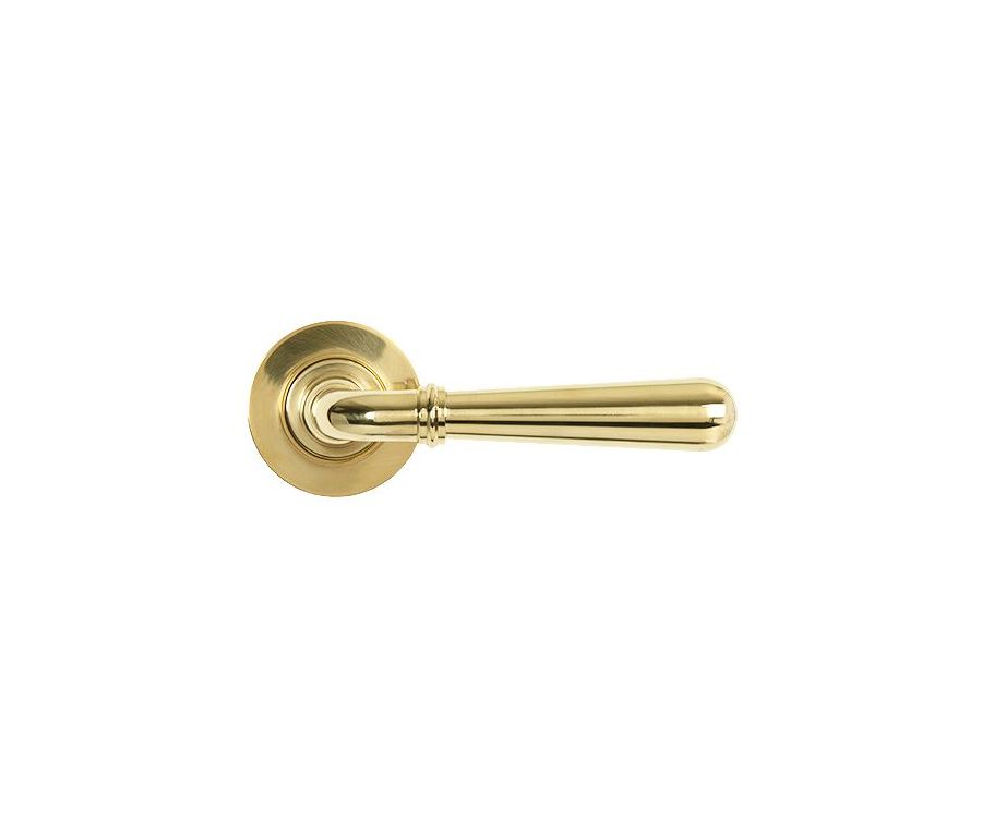 Set Polished Brass Newbury Lever on Plain rose | 50618 | 50619