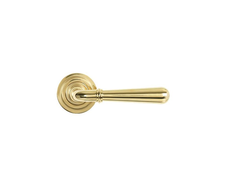 Set Polished Brass Newbury Lever on Art Deco rose | 50620 | 50621