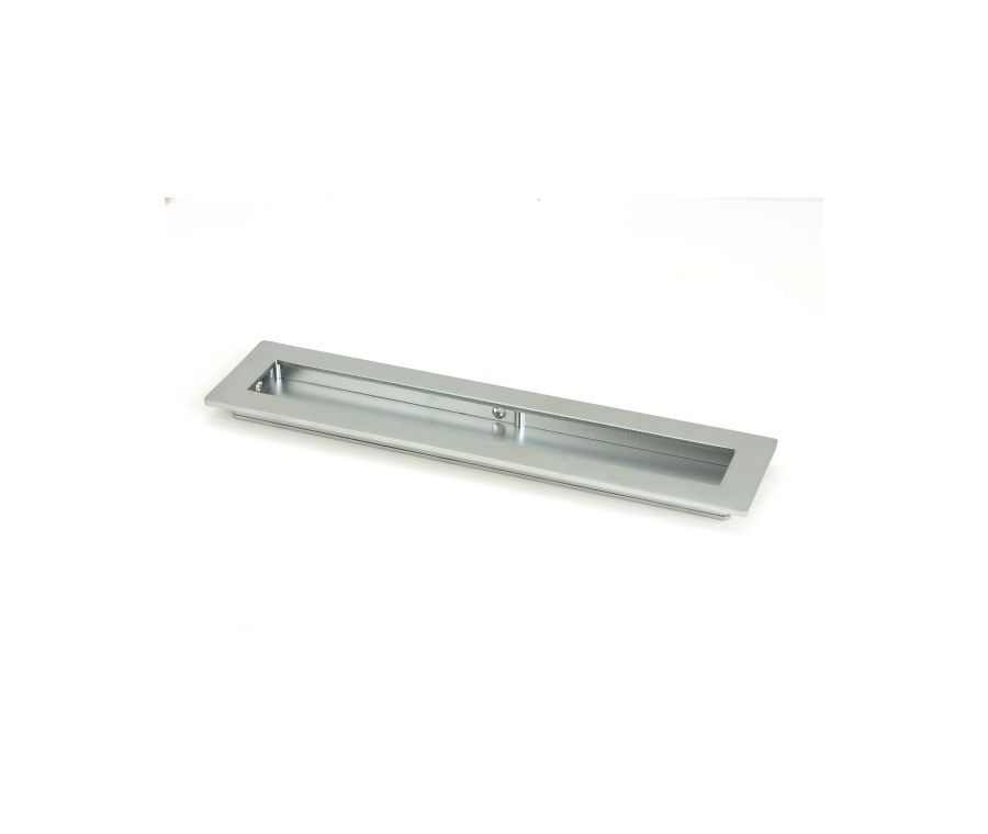 Satin Chrome 250mm Plain Rectangular Flush Pull Handle | 50639