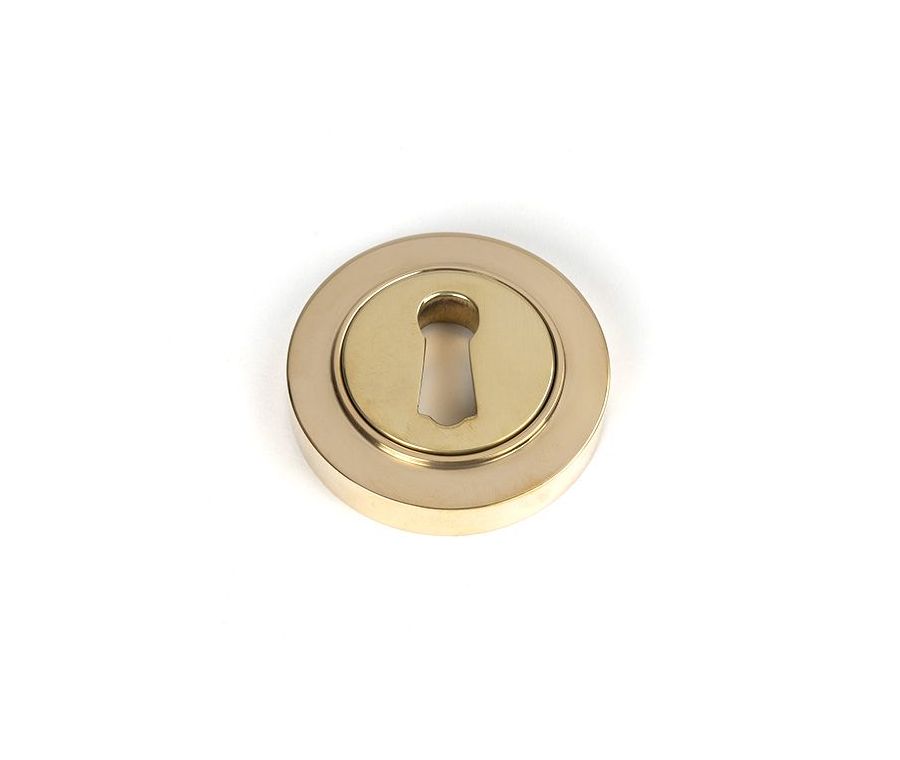 Polished Brass Round Standard Keyhole Escutcheon (plain) | 50746