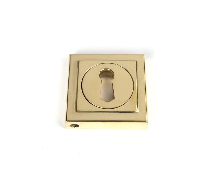 Polished Brass Standard Keyhole  Escutcheon (Square) | 50749