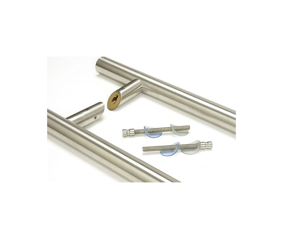 From the Anvil 1200mm (316) Satin SS Offset Back to Back T Bar Pull Handle | 50778