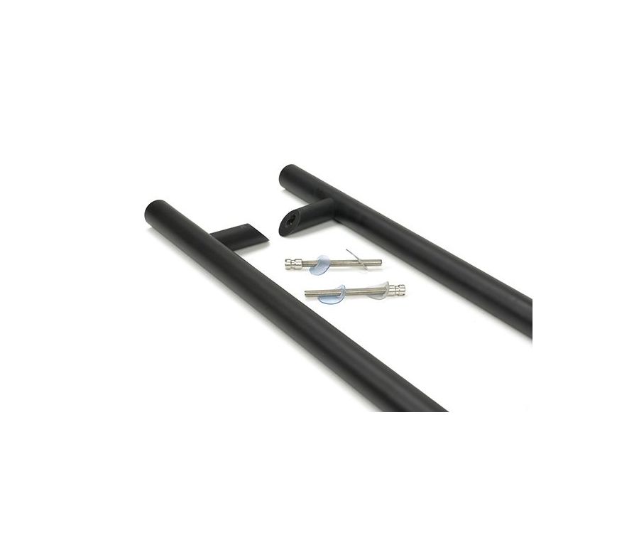 From the Anvil Matt Black 1200mm Offset Back to Back T Bar Pull Handle | 50793