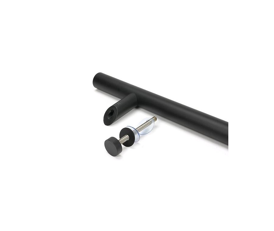 From the Anvil Matt Black 1800mm Offset Bolt Fix T Bar Pull Handle | 50798