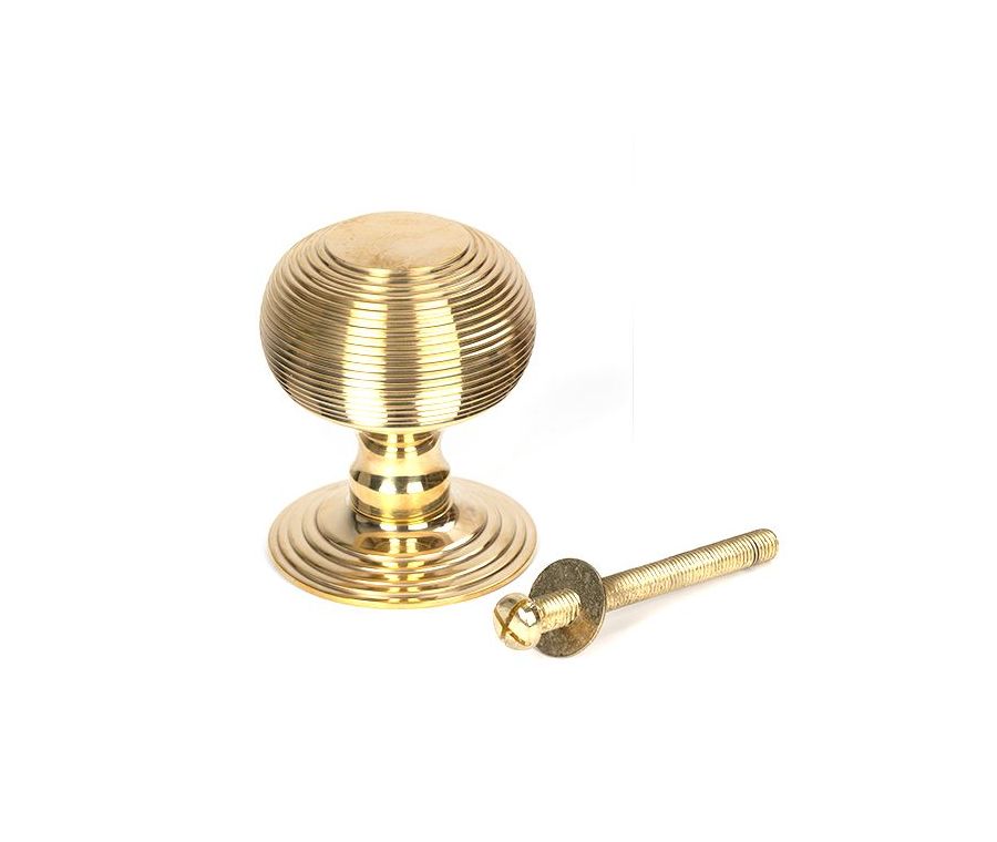 Polished Brass Beehive Centre Door Knob | 50839