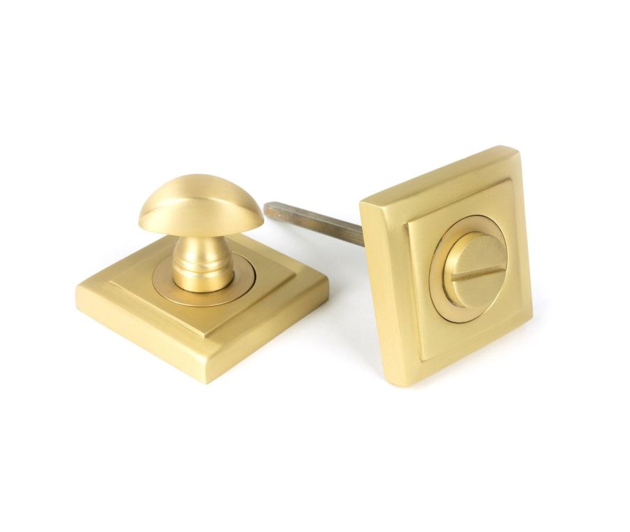 Satin Brass Round Thumbturn Set (Square) | 50883