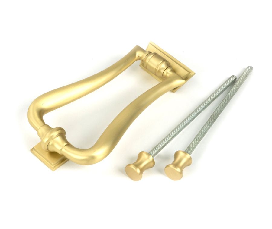 Satin Brass Slimline Art Deco Door Knocker | 50886