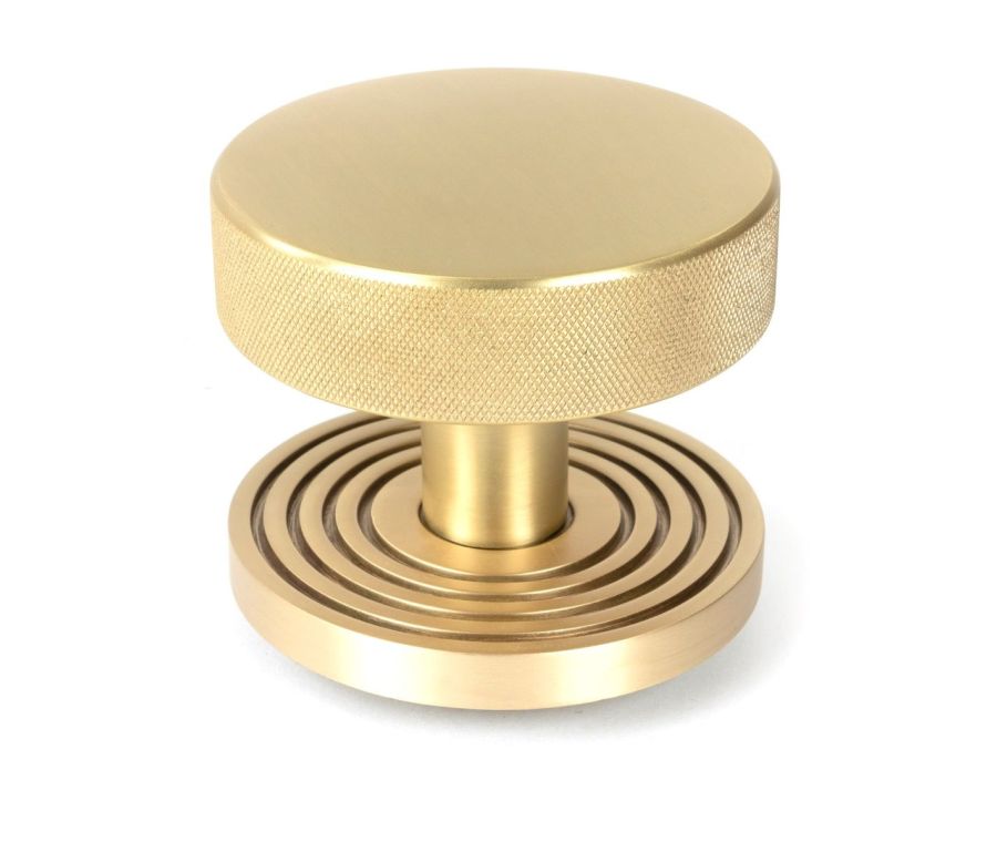 Satin Brass Brompton Centre Door Knob (Beehive) | 50895