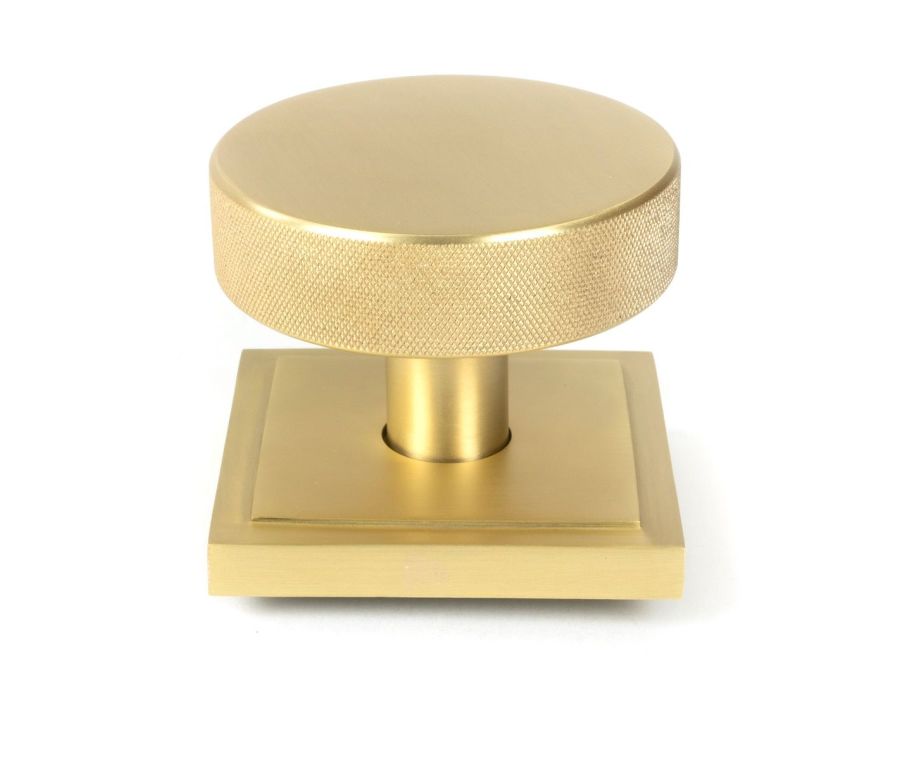 Satin Brass Brompton Centre Door Knob (Square) | 50896